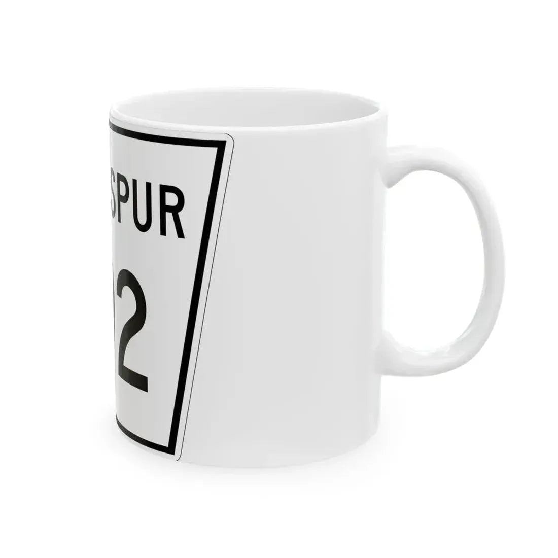 Nebraska State Spur 592 (Nebraska) (Road Sign) White Coffee Mug - Go Mug Yourself