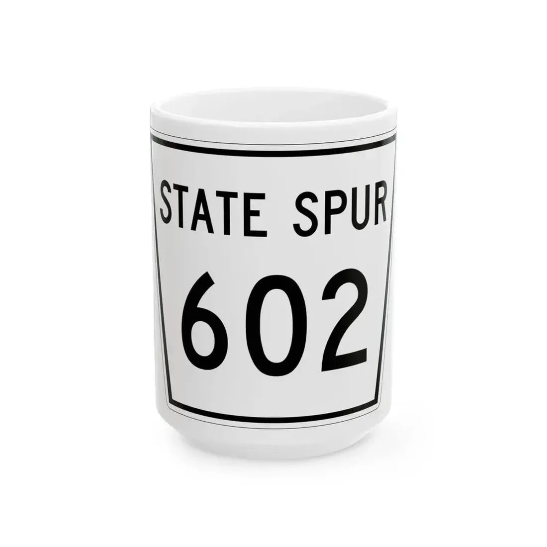 Nebraska State Spur 602 (Nebraska) (Road Sign) White Coffee Mug 15oz - Go Mug Yourself