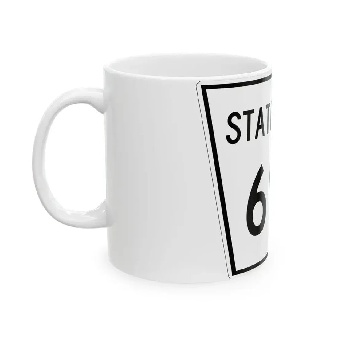 Nebraska State Spur 602 (Nebraska) (Road Sign) White Coffee Mug - Go Mug Yourself