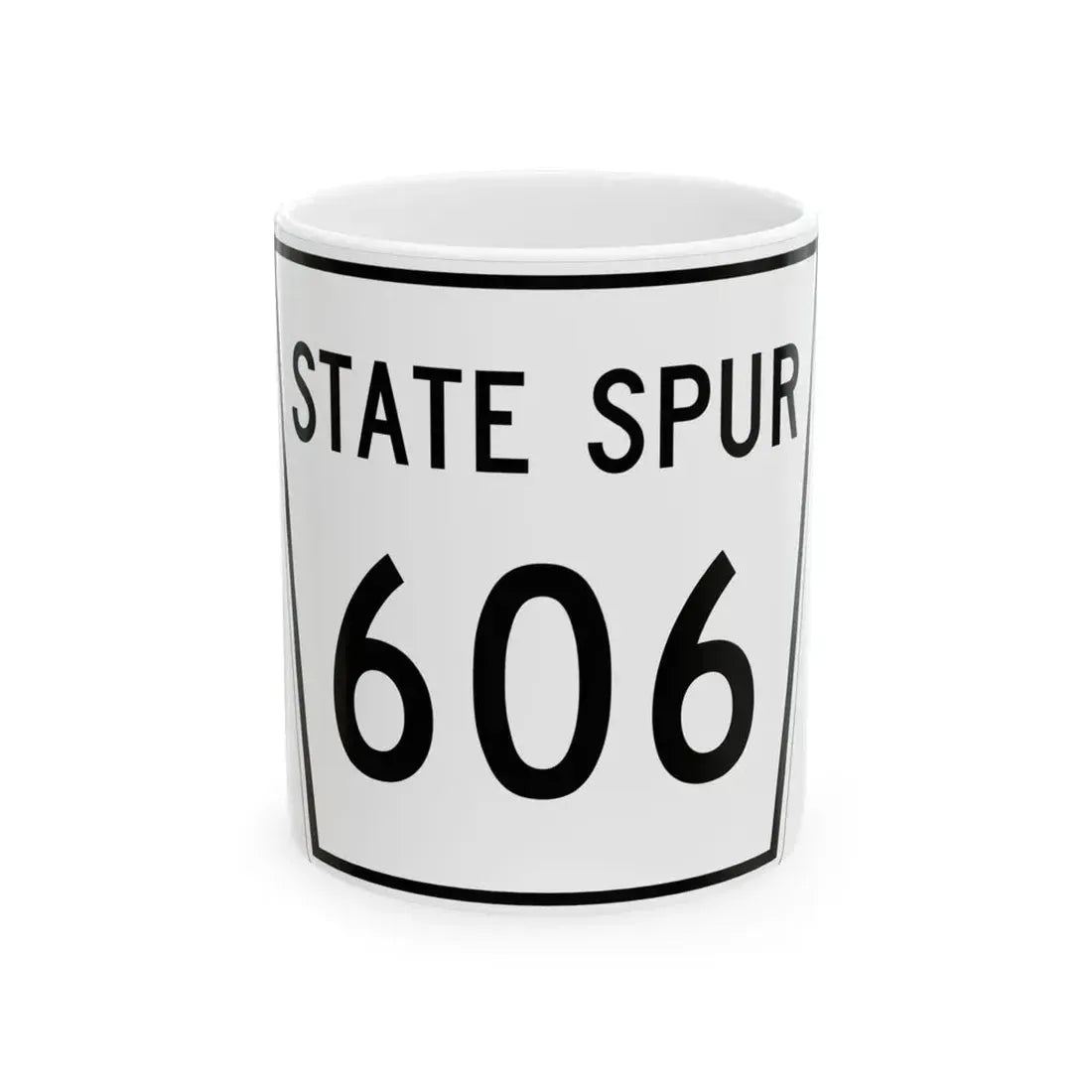 Nebraska State Spur 606 (Nebraska) (Road Sign) White Coffee Mug 11oz - Go Mug Yourself