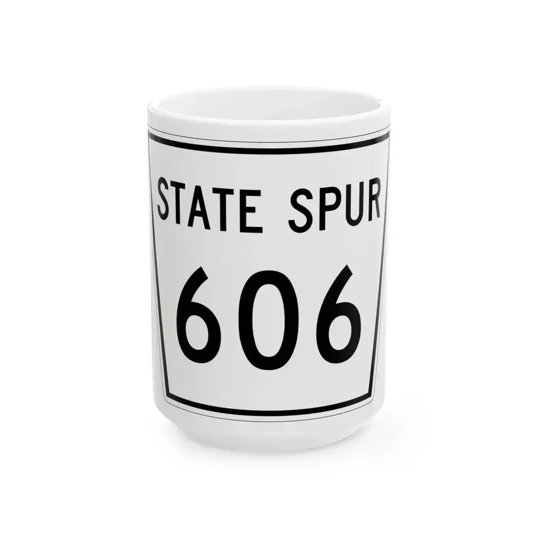 Nebraska State Spur 606 (Nebraska) (Road Sign) White Coffee Mug 15oz - Go Mug Yourself
