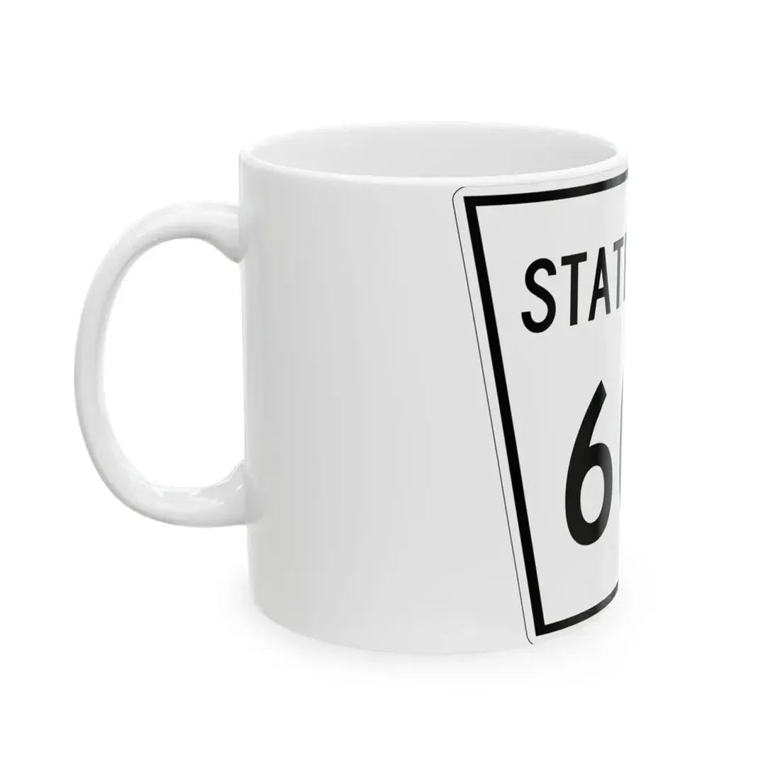 Nebraska State Spur 606 (Nebraska) (Road Sign) White Coffee Mug - Go Mug Yourself