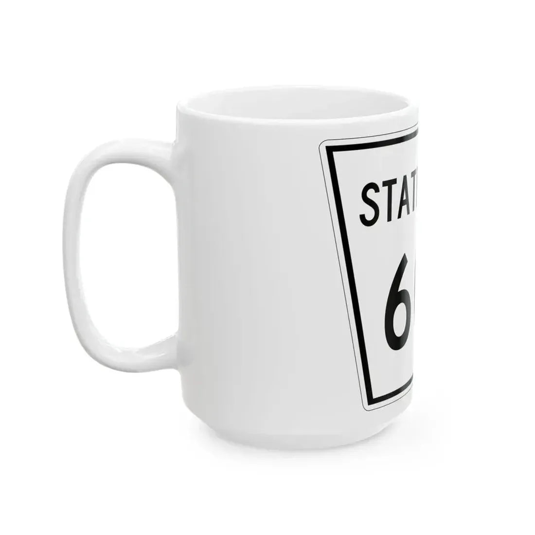 Nebraska State Spur 606 (Nebraska) (Road Sign) White Coffee Mug - Go Mug Yourself
