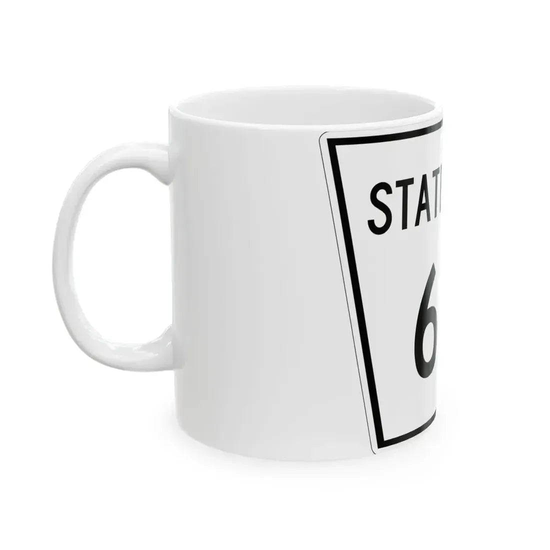 Nebraska State Spur 615 (Nebraska) (Road Sign) White Coffee Mug - Go Mug Yourself