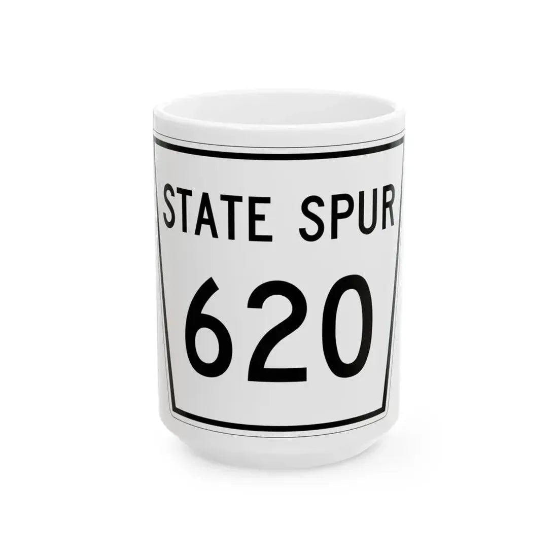 Nebraska State Spur 620 (Nebraska) (Road Sign) White Coffee Mug 15oz - Go Mug Yourself