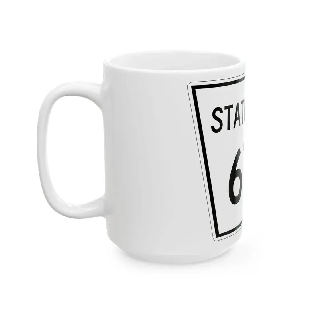Nebraska State Spur 677 (Nebraska) (Road Sign) White Coffee Mug - Go Mug Yourself