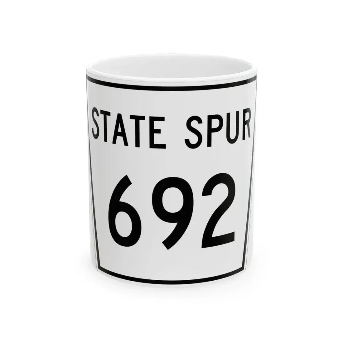 Nebraska State Spur 692 (Nebraska) (Road Sign) White Coffee Mug 11oz - Go Mug Yourself