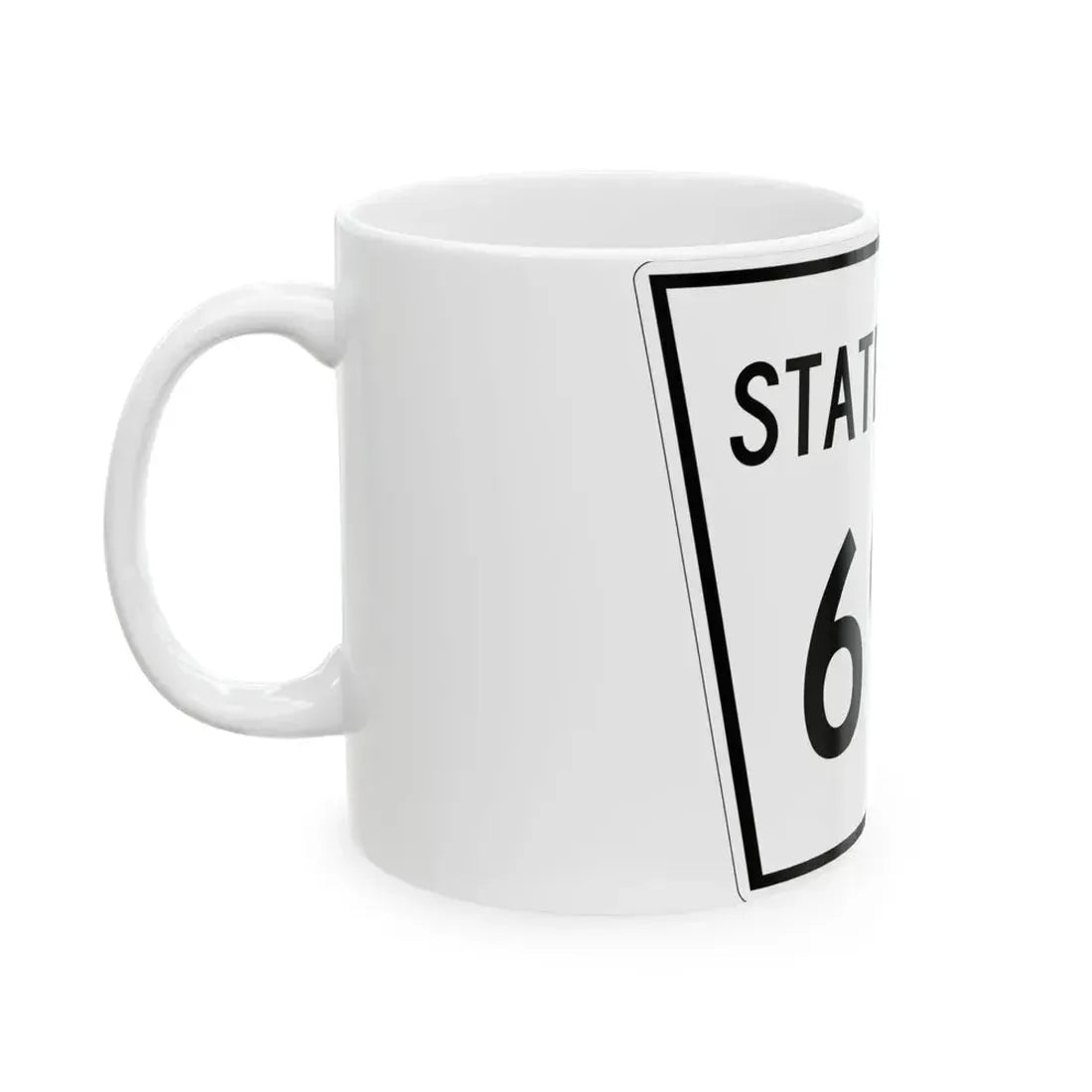 Nebraska State Spur 692 (Nebraska) (Road Sign) White Coffee Mug - Go Mug Yourself