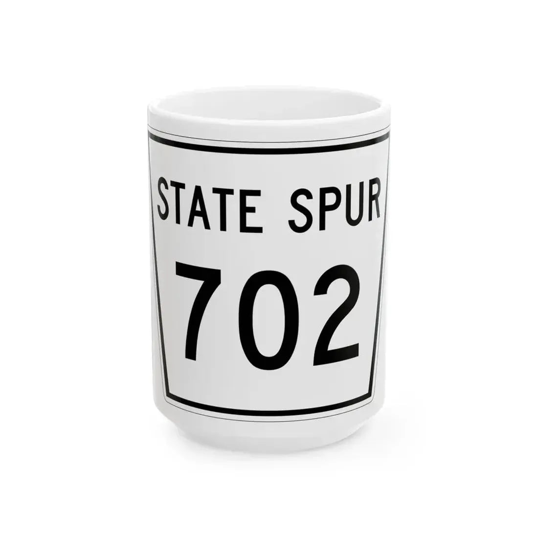 Nebraska State Spur 702 (Nebraska) (Road Sign) White Coffee Mug 15oz - Go Mug Yourself