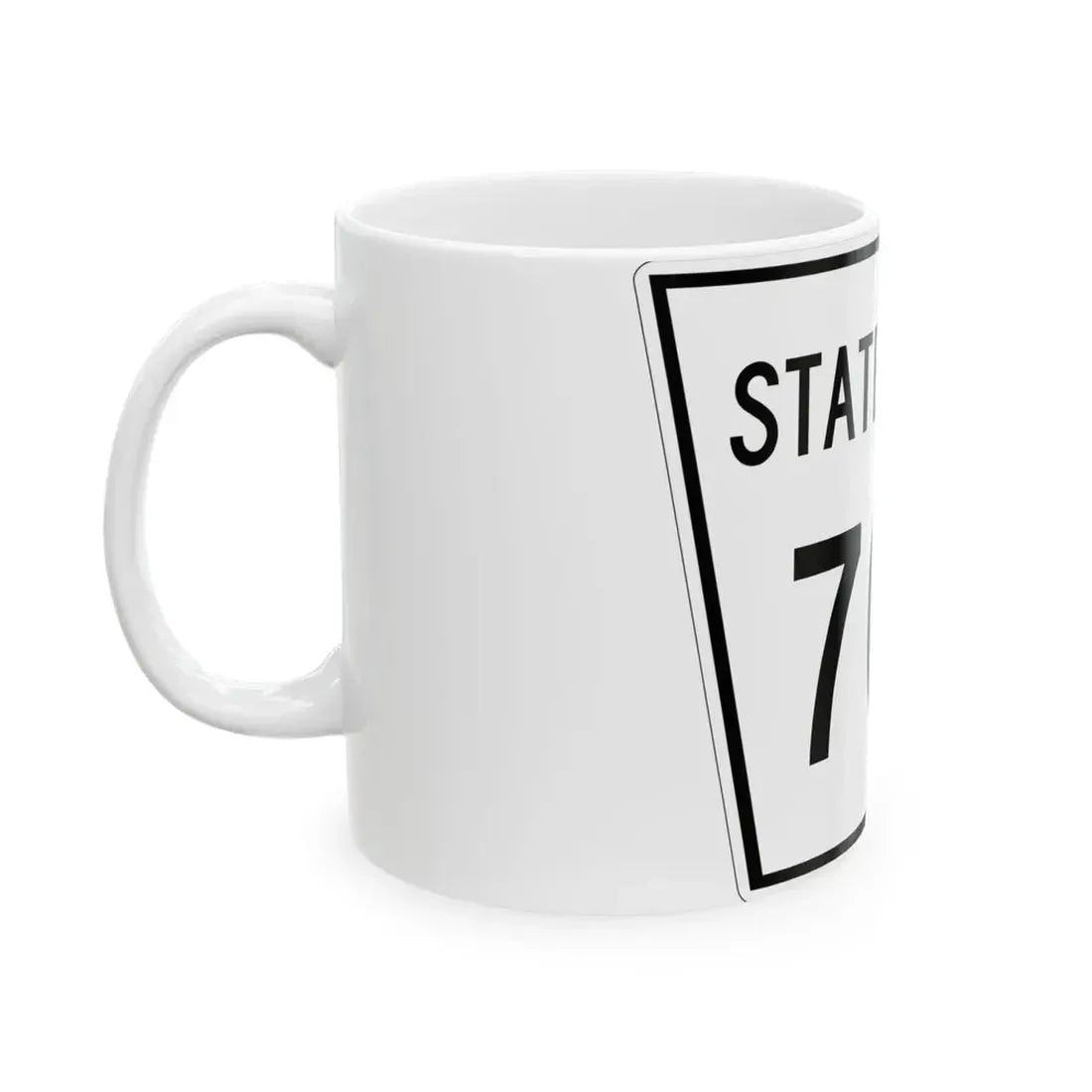 Nebraska State Spur 702 (Nebraska) (Road Sign) White Coffee Mug - Go Mug Yourself