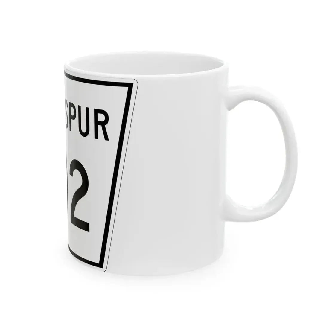 Nebraska State Spur 702 (Nebraska) (Road Sign) White Coffee Mug - Go Mug Yourself