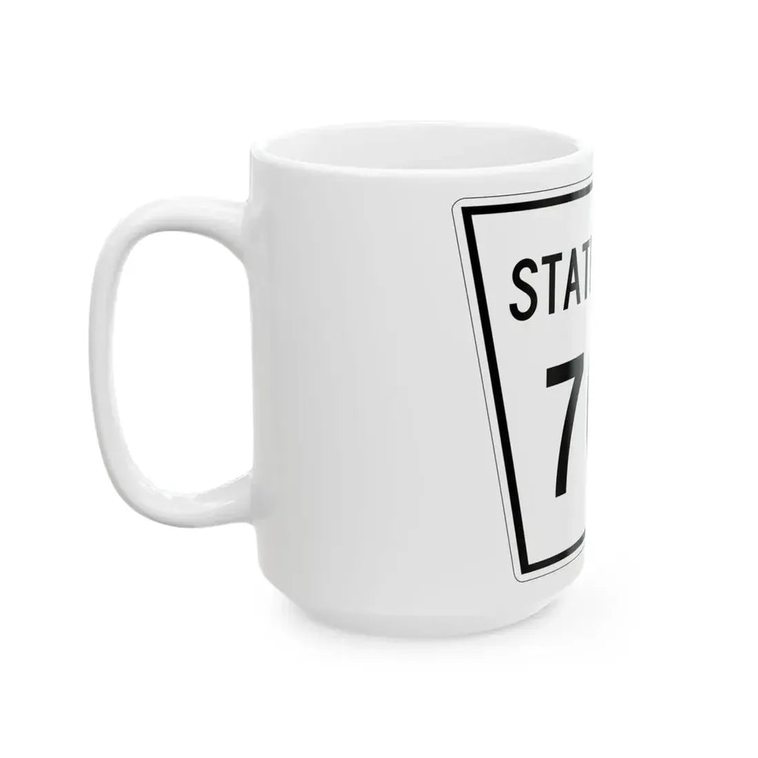 Nebraska State Spur 702 (Nebraska) (Road Sign) White Coffee Mug - Go Mug Yourself