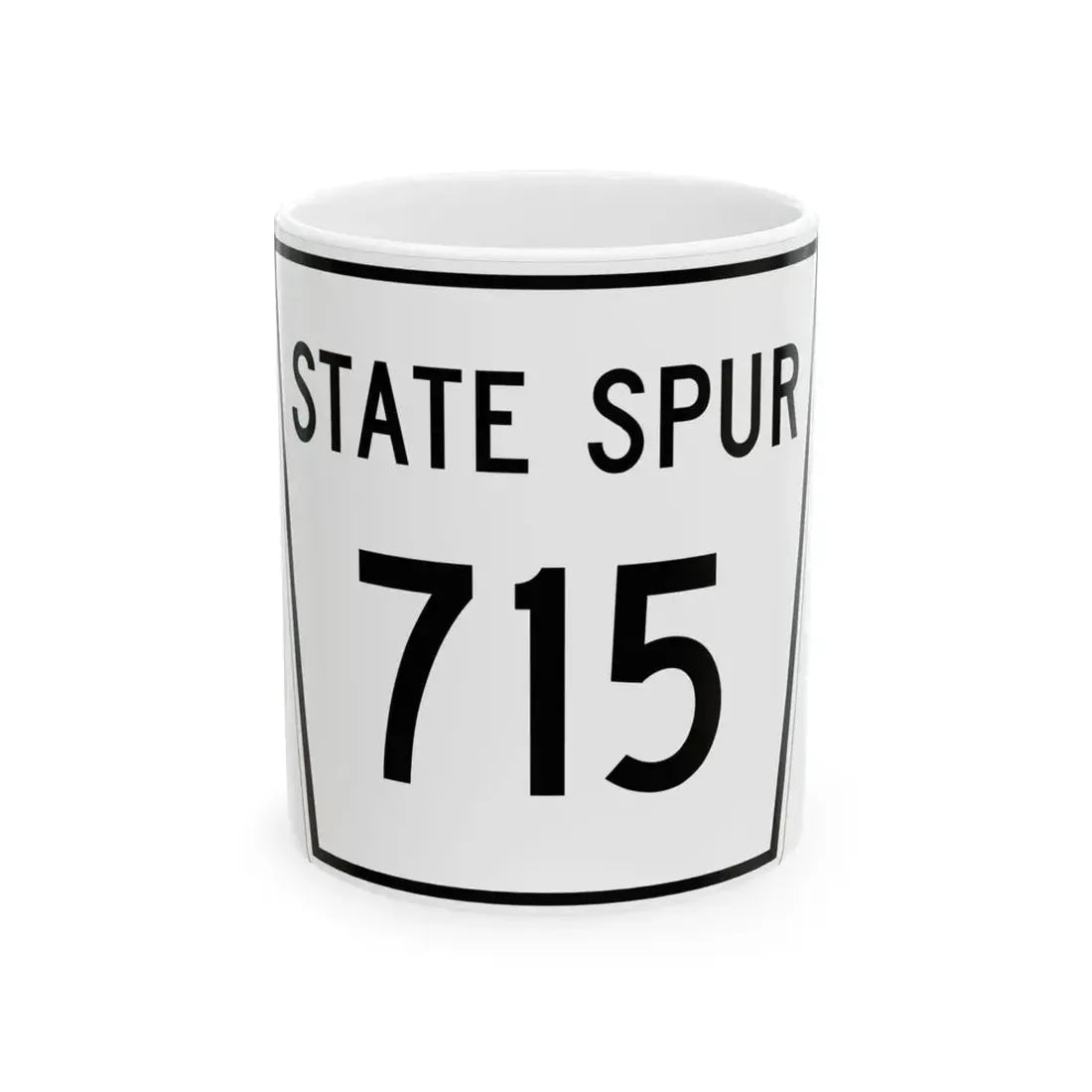 Nebraska State Spur 715 (Nebraska) (Road Sign) White Coffee Mug 11oz - Go Mug Yourself