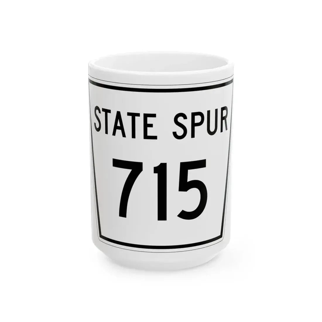 Nebraska State Spur 715 (Nebraska) (Road Sign) White Coffee Mug 15oz - Go Mug Yourself