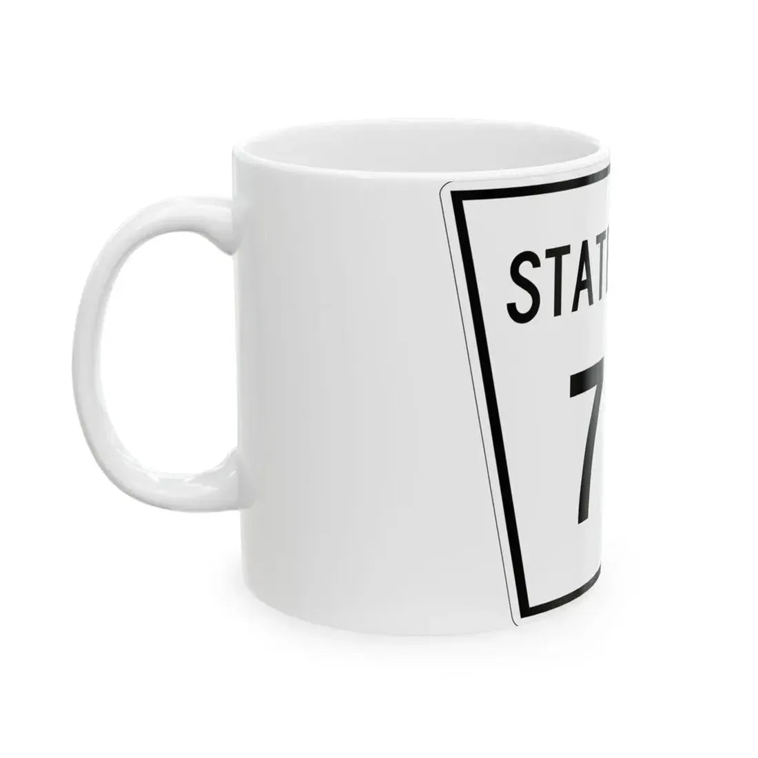 Nebraska State Spur 715 (Nebraska) (Road Sign) White Coffee Mug - Go Mug Yourself