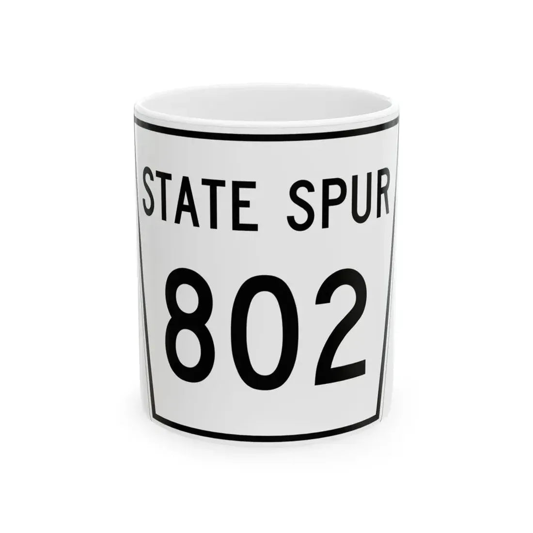 Nebraska State Spur 802 (Nebraska) (Road Sign) White Coffee Mug 11oz - Go Mug Yourself