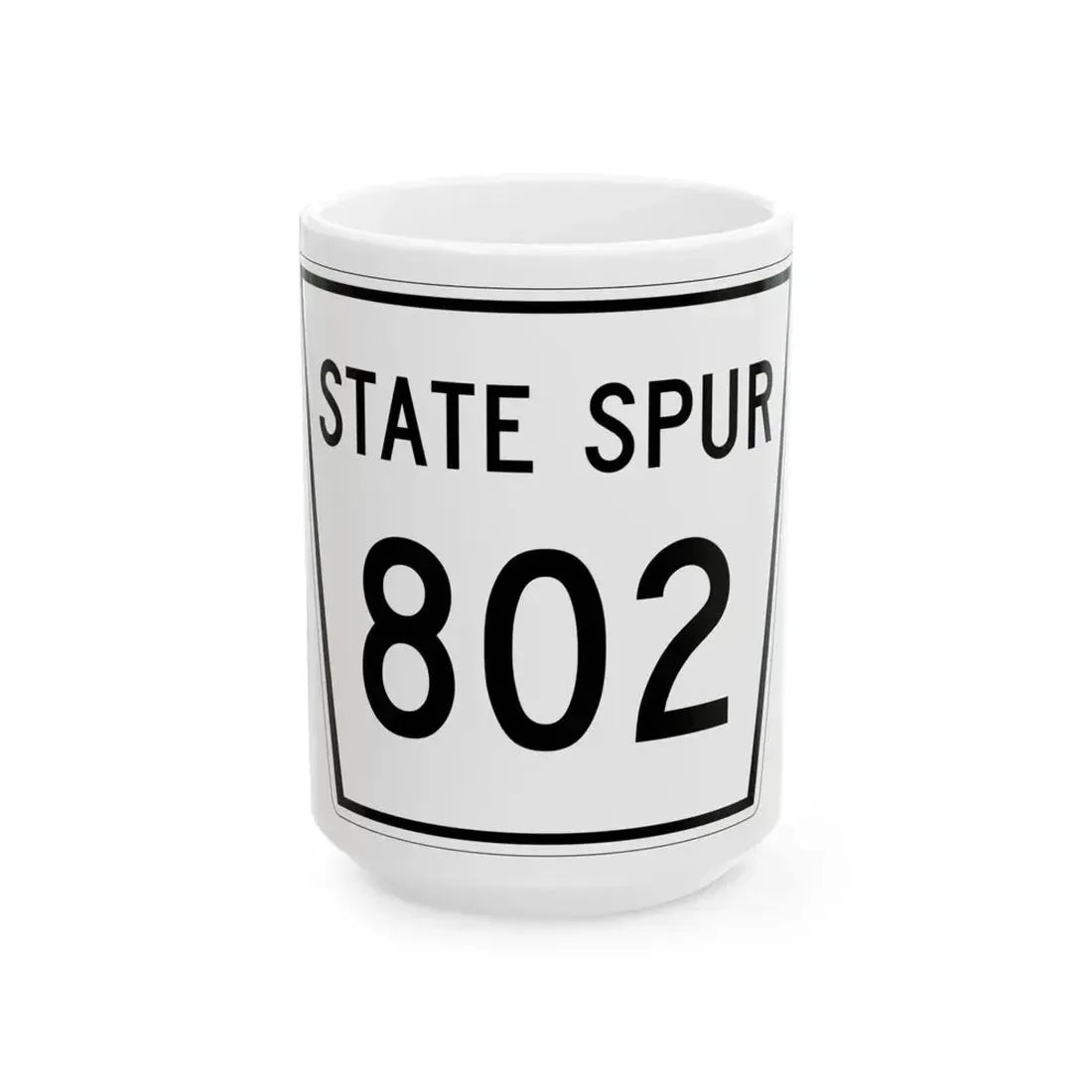 Nebraska State Spur 802 (Nebraska) (Road Sign) White Coffee Mug 15oz - Go Mug Yourself