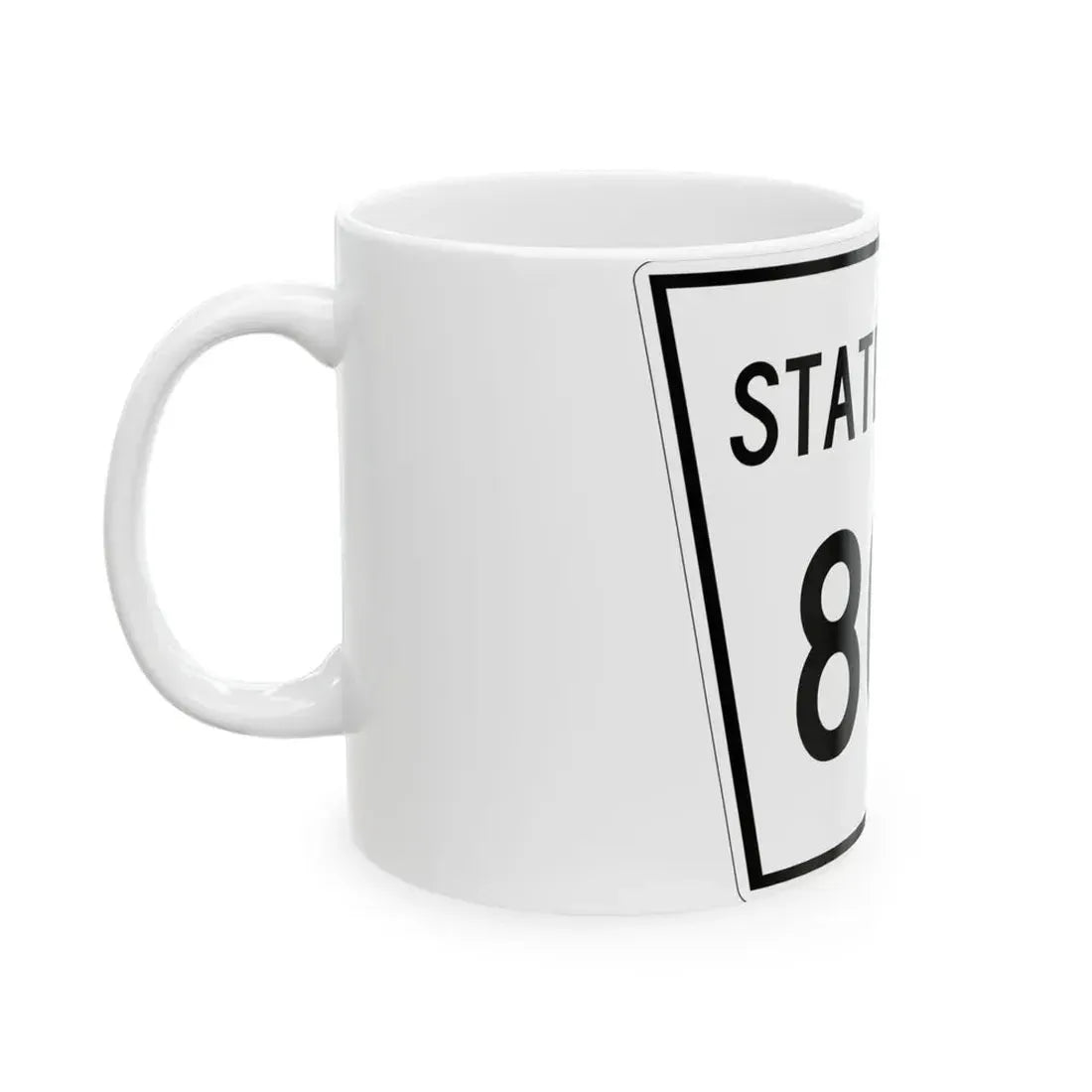 Nebraska State Spur 802 (Nebraska) (Road Sign) White Coffee Mug - Go Mug Yourself