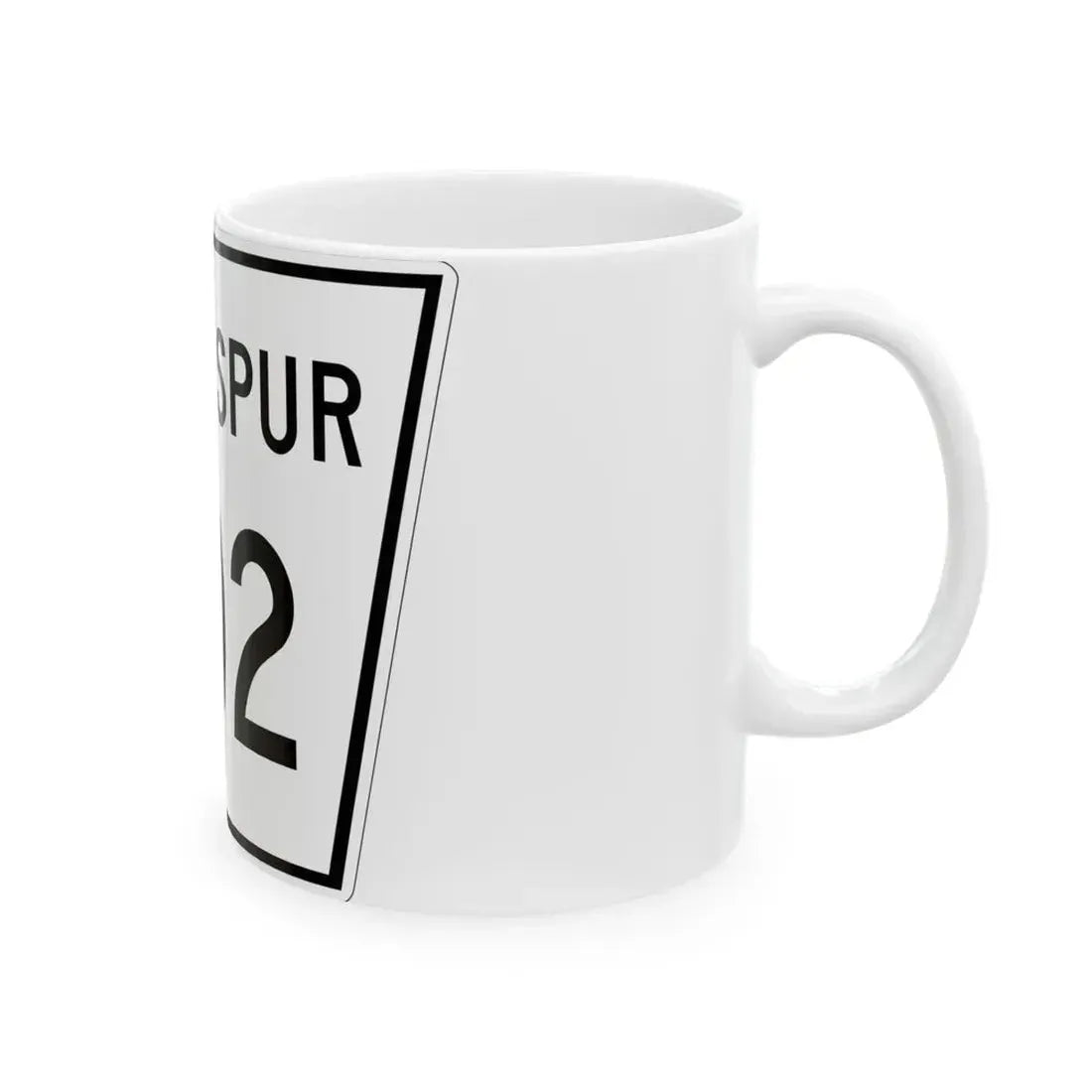 Nebraska State Spur 802 (Nebraska) (Road Sign) White Coffee Mug - Go Mug Yourself