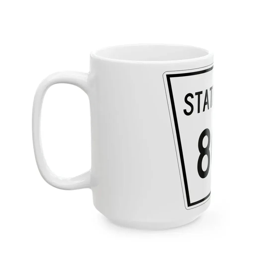 Nebraska State Spur 802 (Nebraska) (Road Sign) White Coffee Mug - Go Mug Yourself