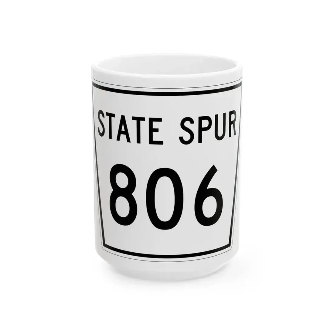 Nebraska State Spur 806 (Nebraska) (Road Sign) White Coffee Mug 15oz - Go Mug Yourself