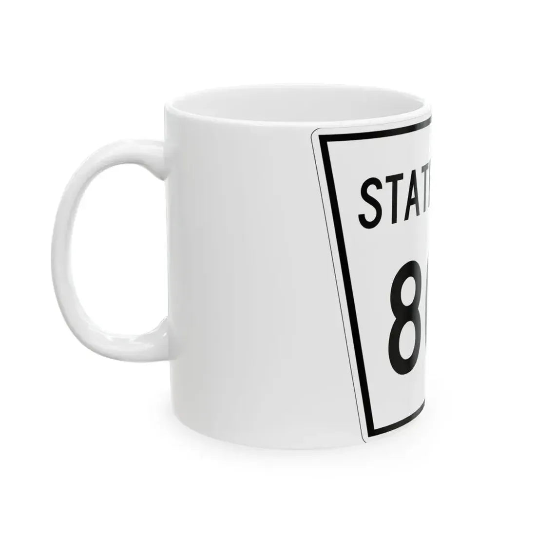 Nebraska State Spur 806 (Nebraska) (Road Sign) White Coffee Mug - Go Mug Yourself