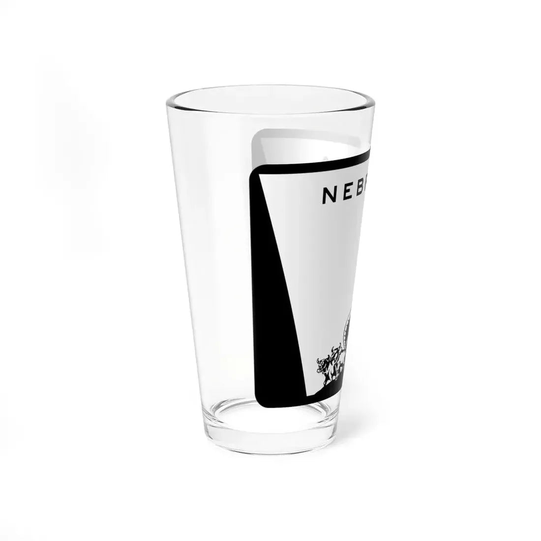 Nebraska wide state highway marker (Nebraska) (Road Sign) Pint Glss 16oz - Go Mug Yourself