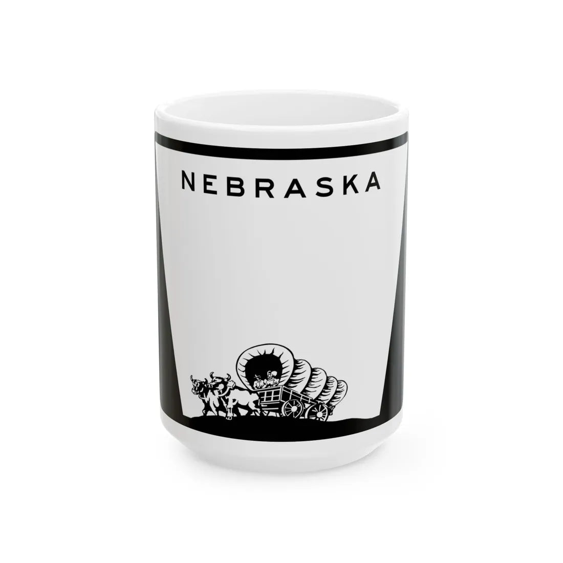 Nebraska wide state highway marker (Nebraska) (Road Sign) White Coffee Mug 15oz - Go Mug Yourself