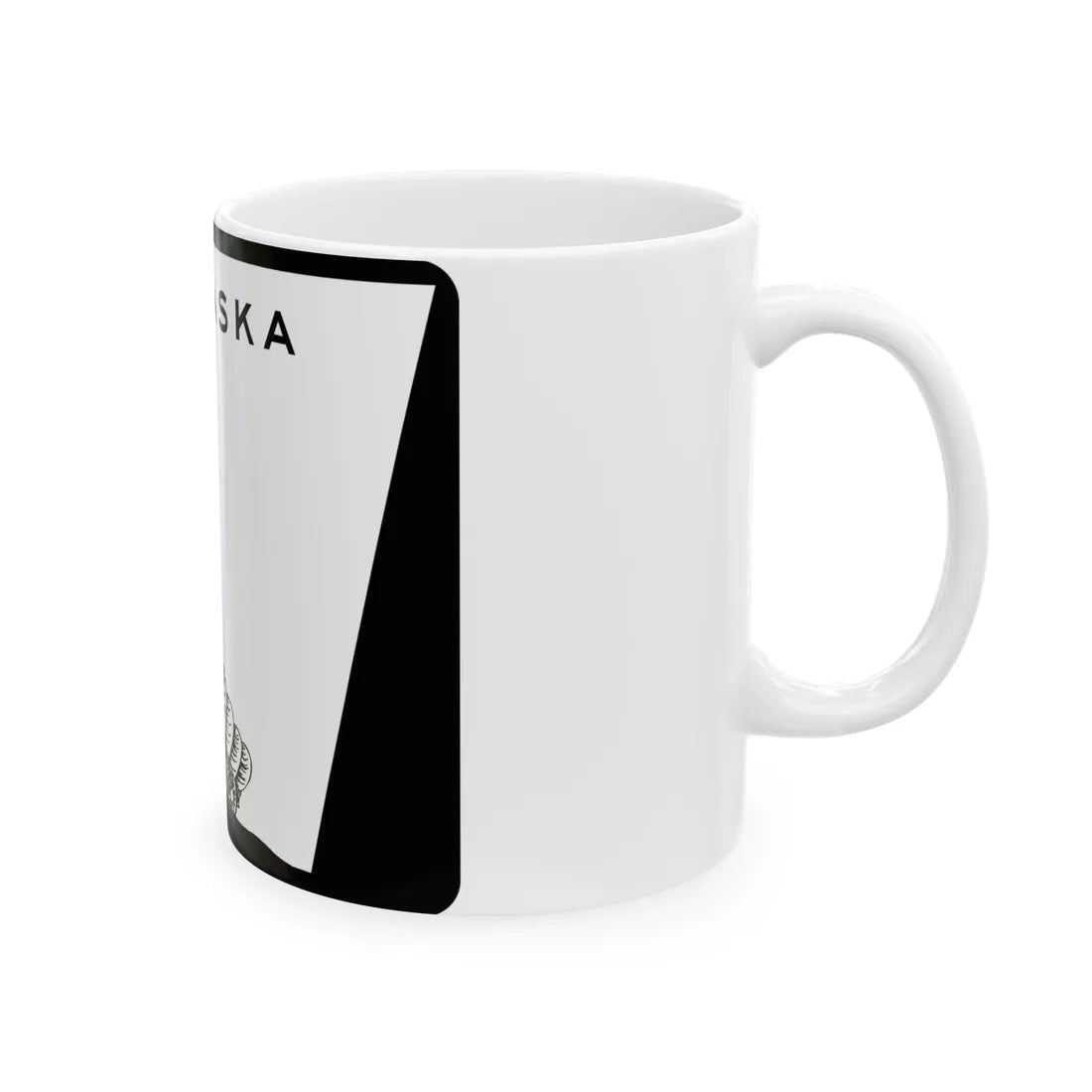 Nebraska wide state highway marker (Nebraska) (Road Sign) White Coffee Mug - Go Mug Yourself