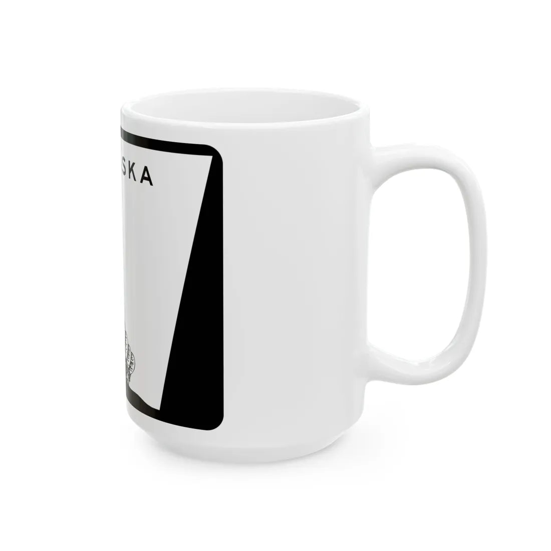 Nebraska wide state highway marker (Nebraska) (Road Sign) White Coffee Mug - Go Mug Yourself