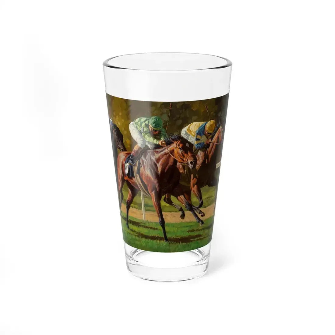 Neck and Neck (Magazine Illustration) Pint Glass 16oz 16oz - Go Mug Yourself