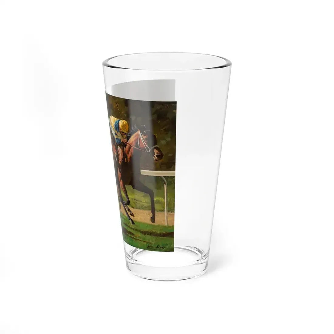 Neck and Neck (Magazine Illustration) Pint Glass 16oz - Go Mug Yourself