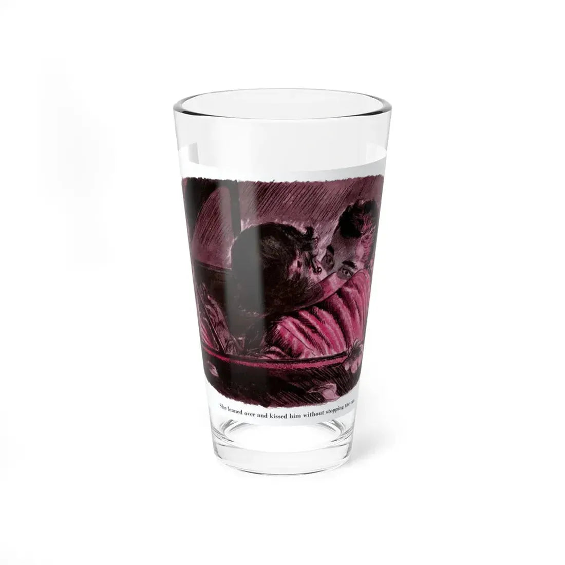 Necking & Driving Simultaneously, 1950 (Magazine Illustration) Pint Glass 16oz 16oz - Go Mug Yourself