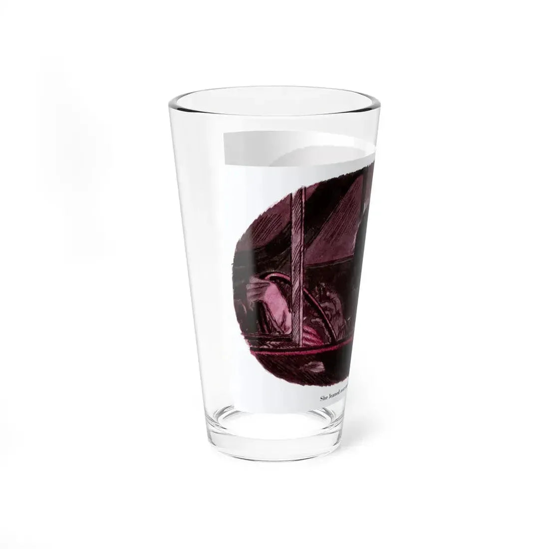 Necking & Driving Simultaneously, 1950 (Magazine Illustration) Pint Glass 16oz - Go Mug Yourself