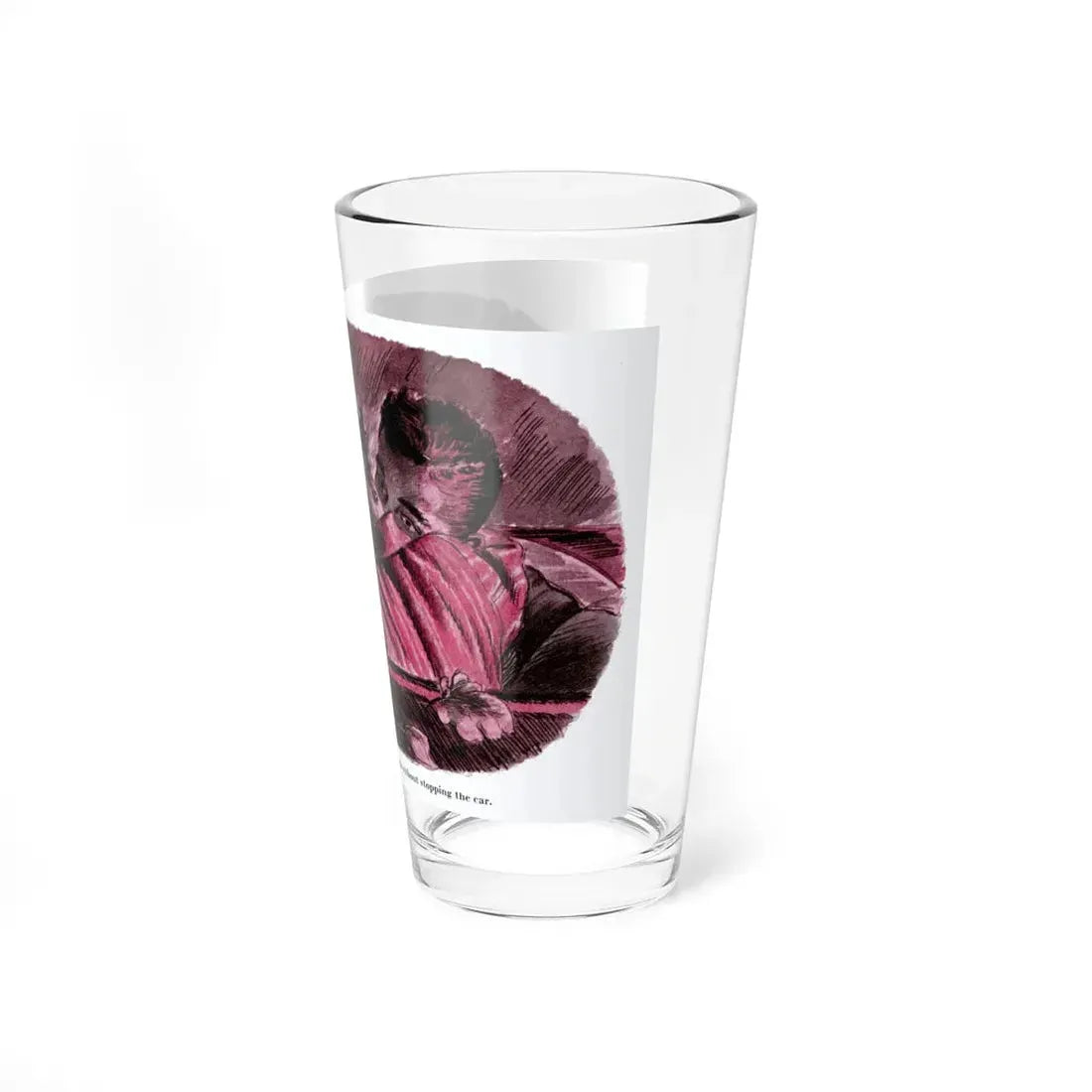 Necking & Driving Simultaneously, 1950 (Magazine Illustration) Pint Glass 16oz - Go Mug Yourself