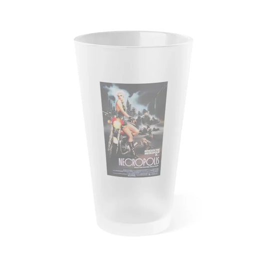 NECROPOLIS 1986 Movie Poster - Frosted Pint Glass 16oz 16oz Frosted - Go Mug Yourself