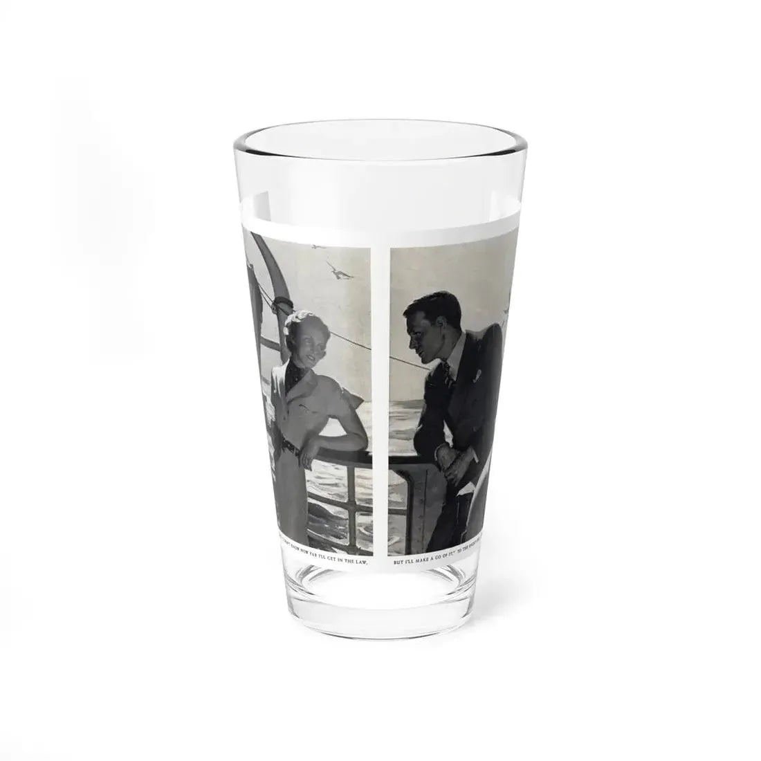 Neighbor to the Sky (2), Redbook, December 1936 (Magazine Illustration) Pint Glass 16oz 16oz - Go Mug Yourself