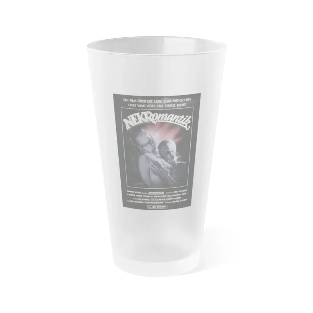 NEKROMANTIK 1988 Movie Poster - Frosted Pint Glass 16oz 16oz Frosted - Go Mug Yourself