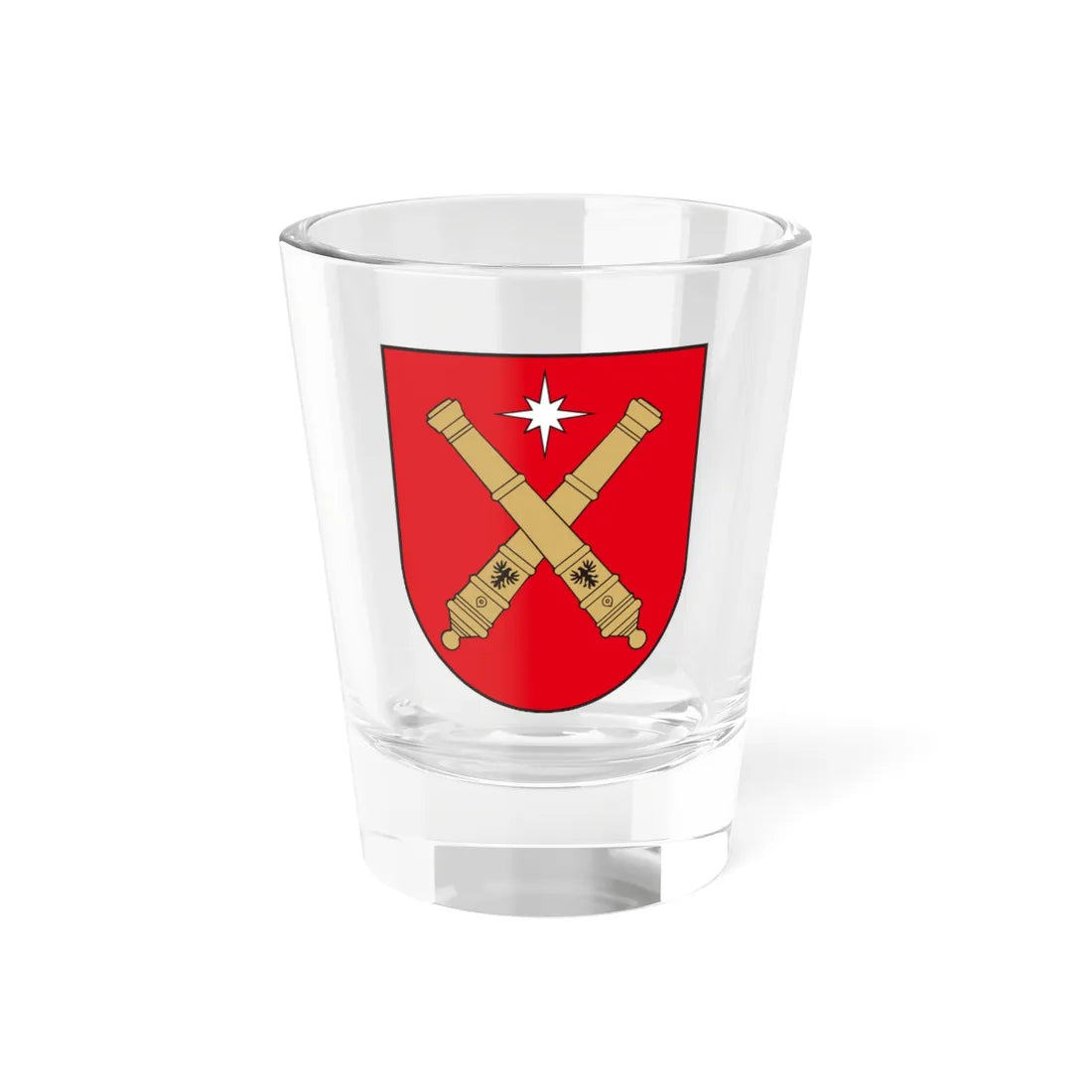 Nemunėlio Radviliškio herbas (Lithuania) (Coat of Arms) Shot Glass 1.5oz - Go Mug Yourself