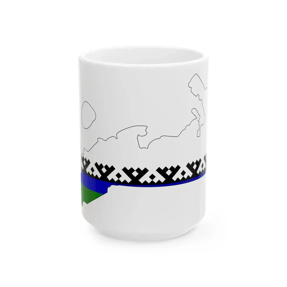 Nenets-geo-stub (Russia) White Coffee Mug 15oz - Go Mug Yourself