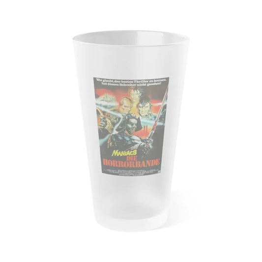 NEON MANIACS (GERMAN) 1986 Movie Poster - Frosted Pint Glass 16oz 16oz Frosted - Go Mug Yourself