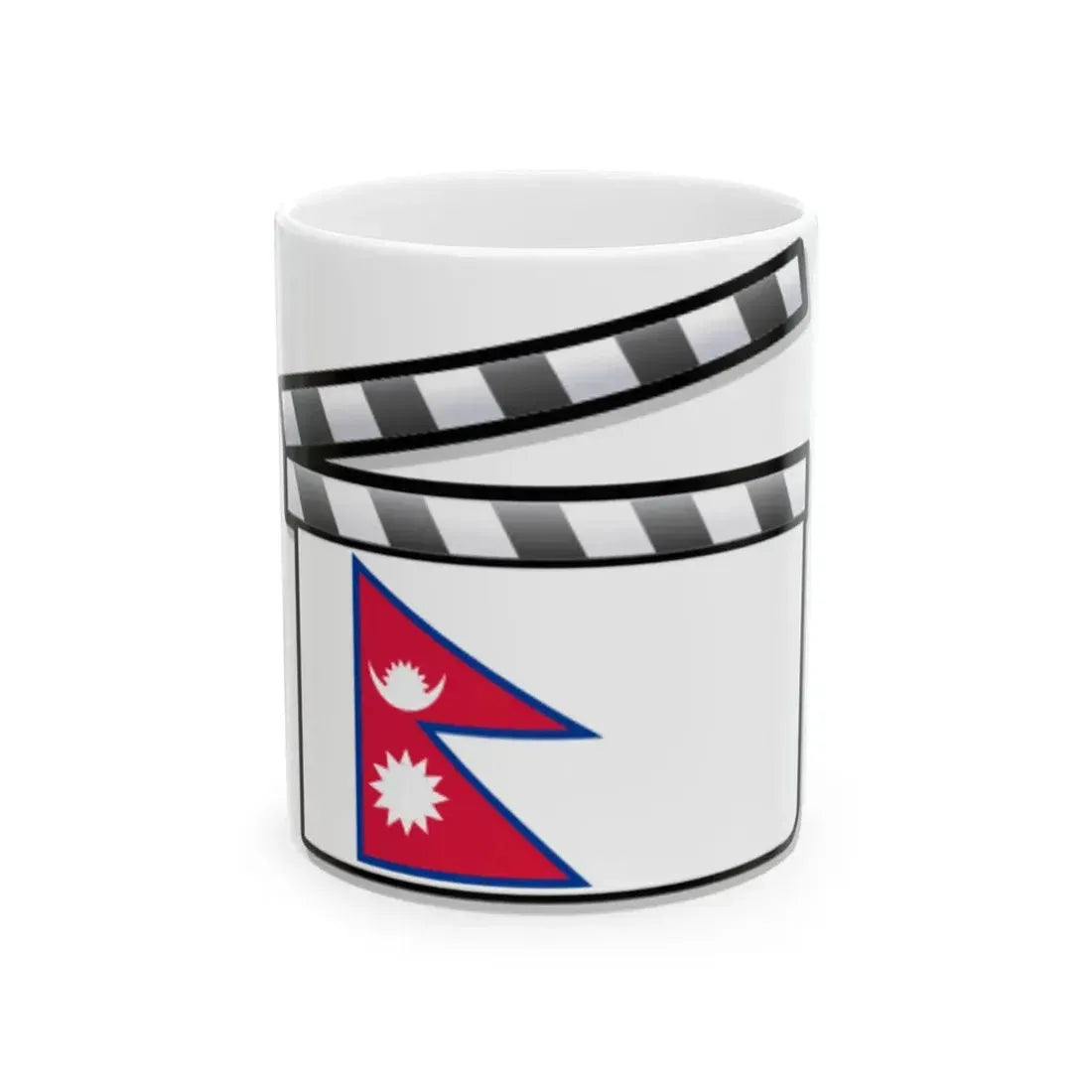 Nepal film clapperboard (Nepal) White Coffee Mug 11oz - Go Mug Yourself