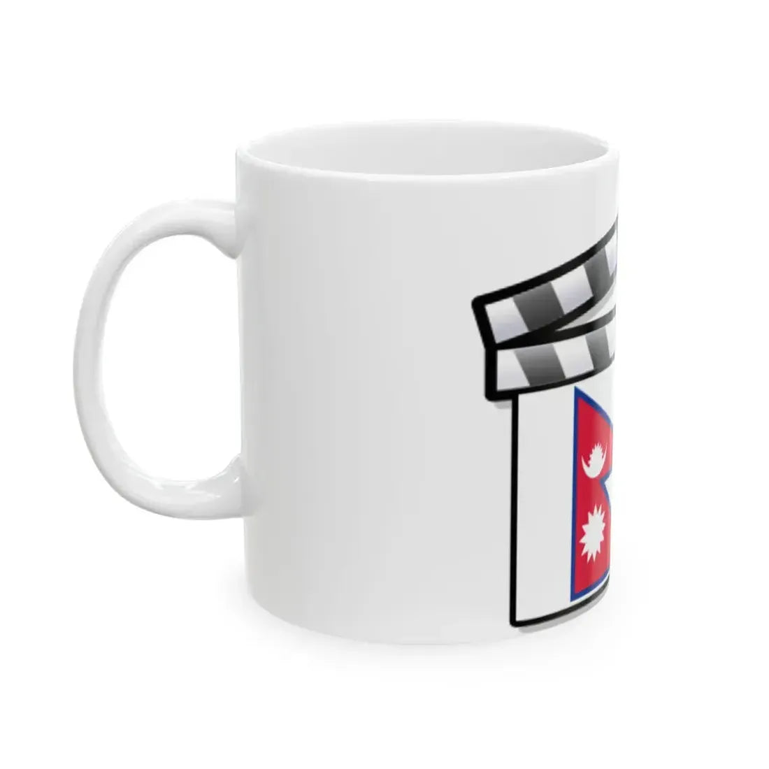 Nepal film clapperboard (Nepal) White Coffee Mug - Go Mug Yourself