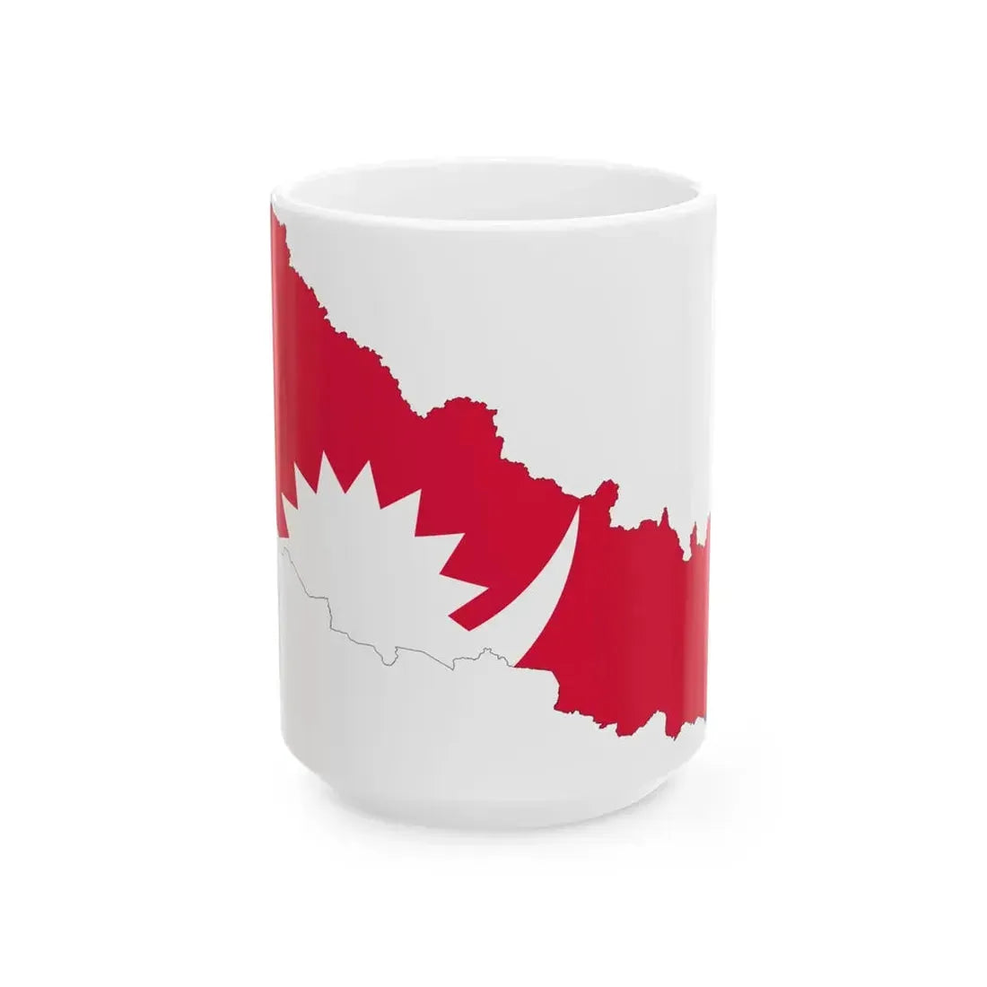 Nepal-Flagmap (Nepal) White Coffee Mug 15oz - Go Mug Yourself