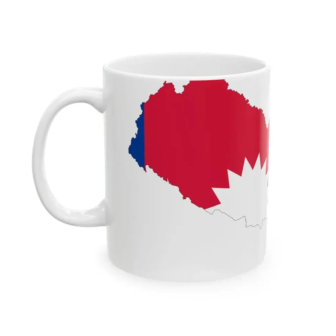 Nepal-Flagmap (Nepal) White Coffee Mug - Go Mug Yourself