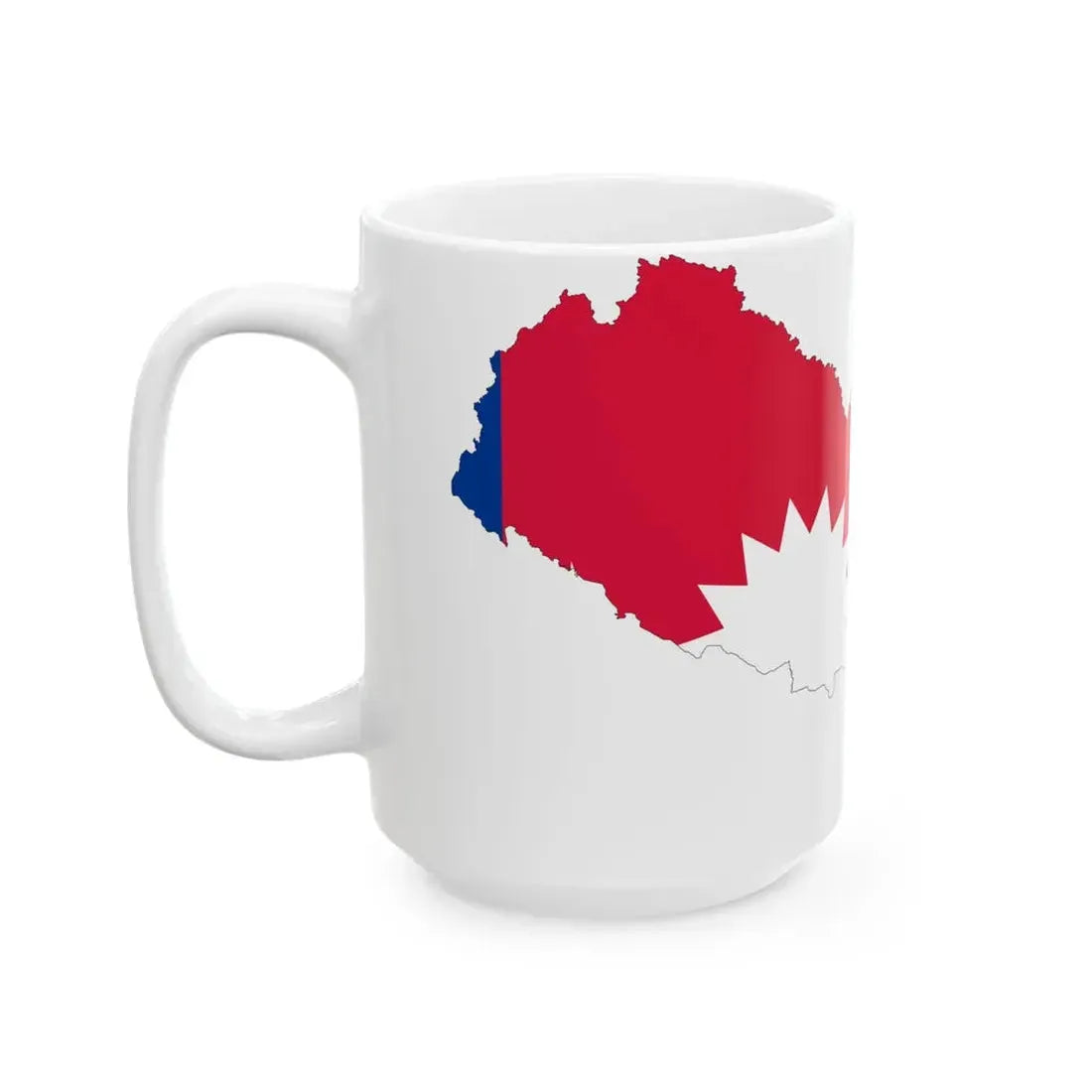 Nepal-Flagmap (Nepal) White Coffee Mug - Go Mug Yourself