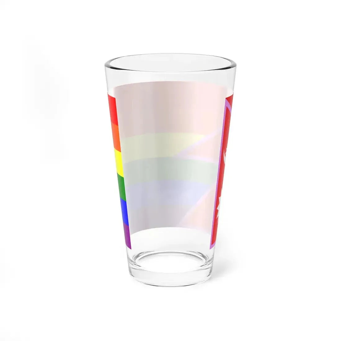 Nepal Gay Pride Rainbow Flag (Nepal) Pint Glass 16oz - Go Mug Yourself
