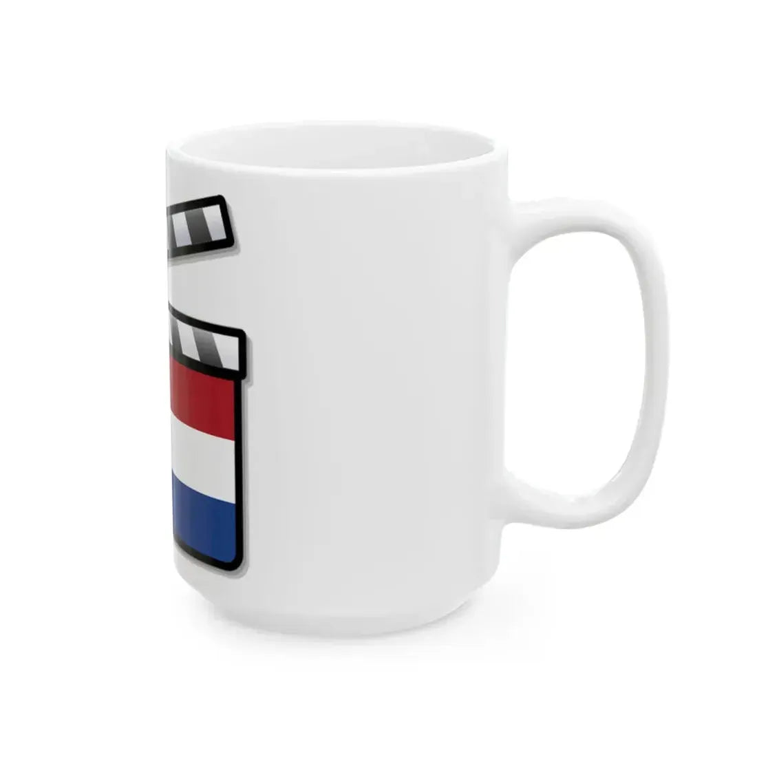 Netherlands film clapperboard (Netherlands) White Coffee Mug - Go Mug Yourself