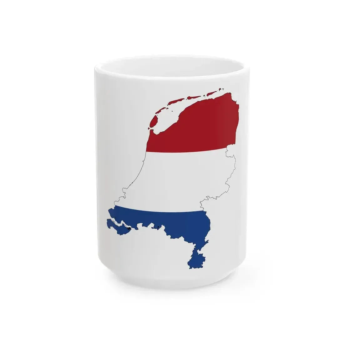 Netherlands-Flagmap (Netherlands) White Coffee Mug 15oz - Go Mug Yourself