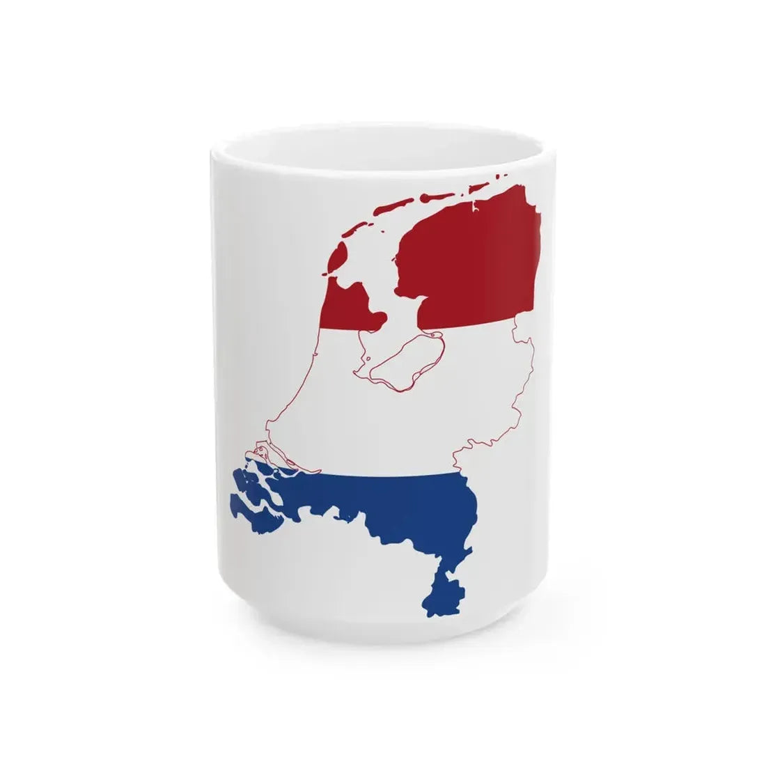 Netherlands stub (Netherlands) White Coffee Mug 15oz - Go Mug Yourself